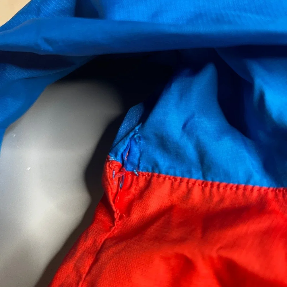 The North Face IC USA Windbreaker Anorak Red Blue Half Zip Pullover Mens XL